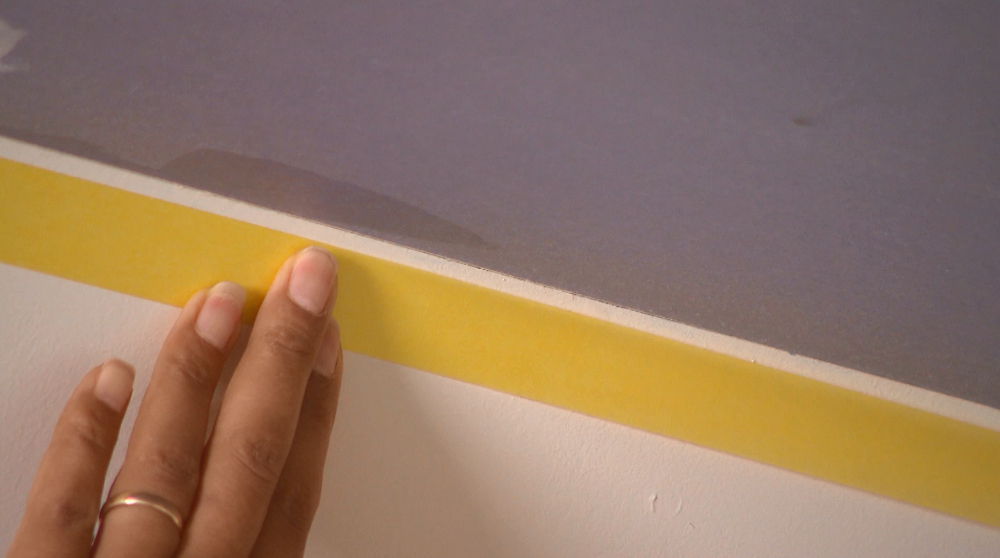 zelf plafond schilderen afplekken perfect recht truuk