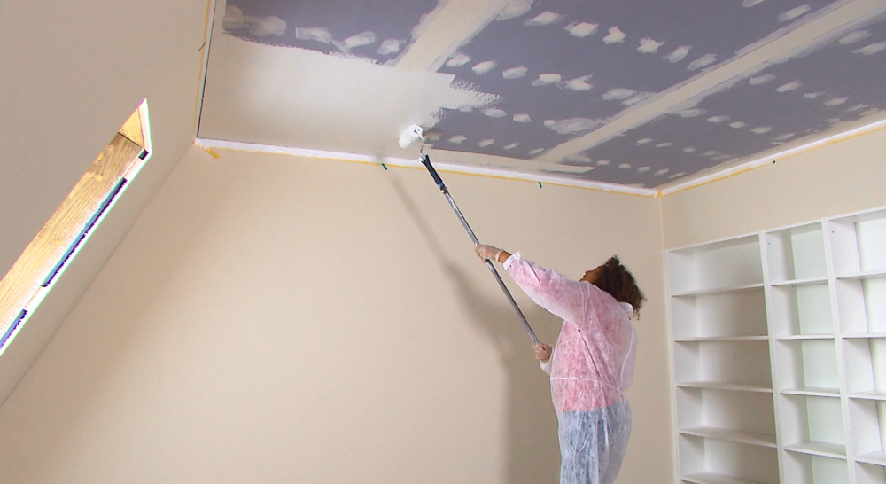 primer plafond verf zelf perfect mooi goed glad zonder strepen