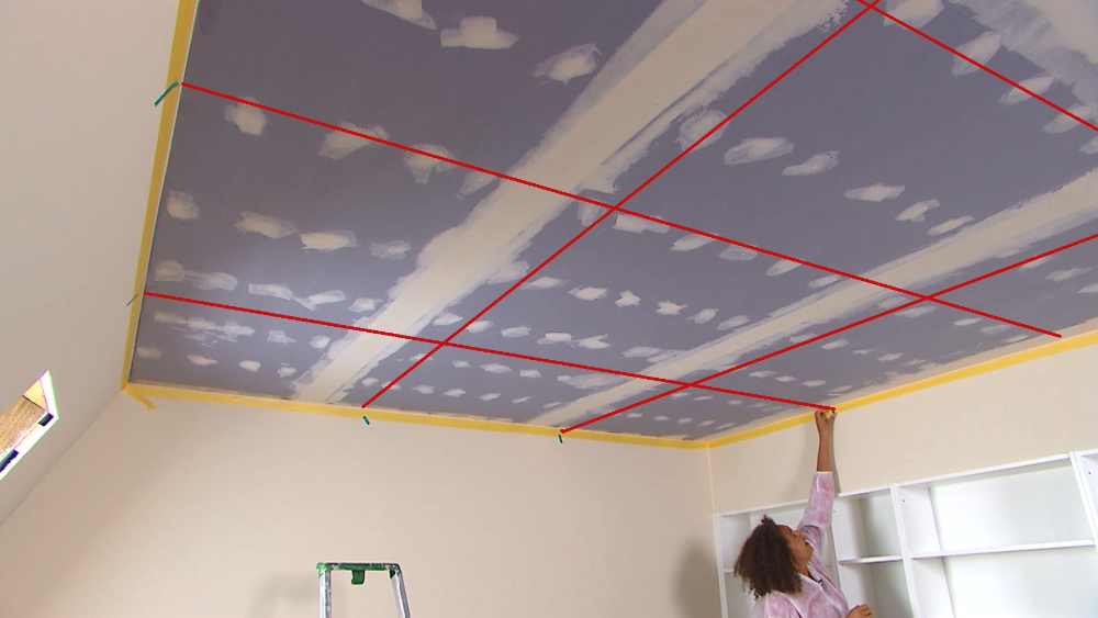 hoe plafond schildren zonder strepen perfect recht wit zelf