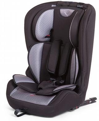  Deze antricietgrijze autostoel van Childhome (1/2/3) heeft een vijfpunts veiligheidsgordel, afneembaar verkleinkussen, verstelbare hoofdsteun en ISOFIX