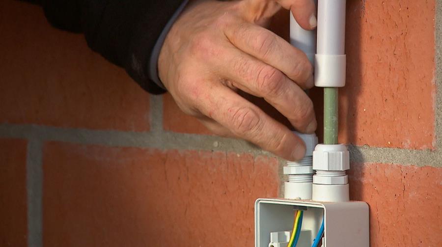 wartel installatie in opbouw