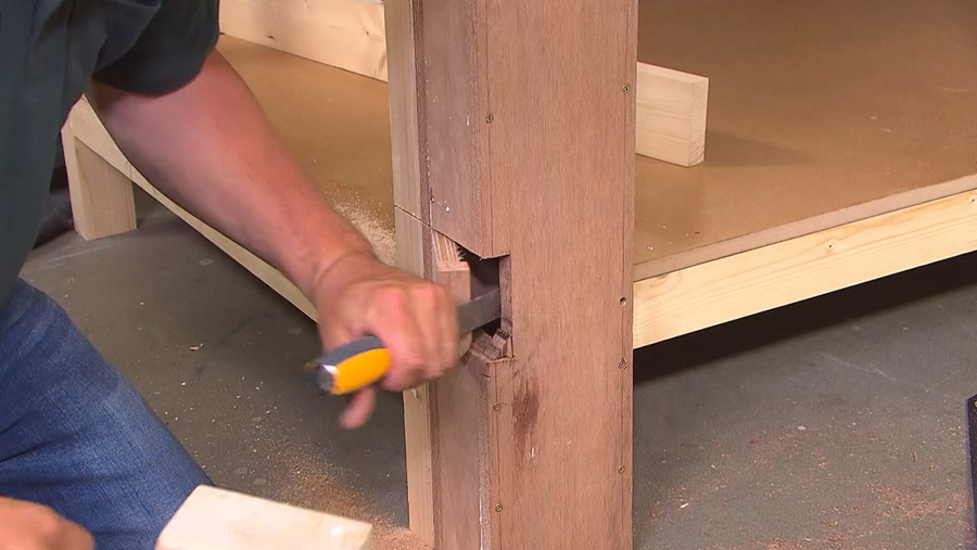 hout weghalen beitel