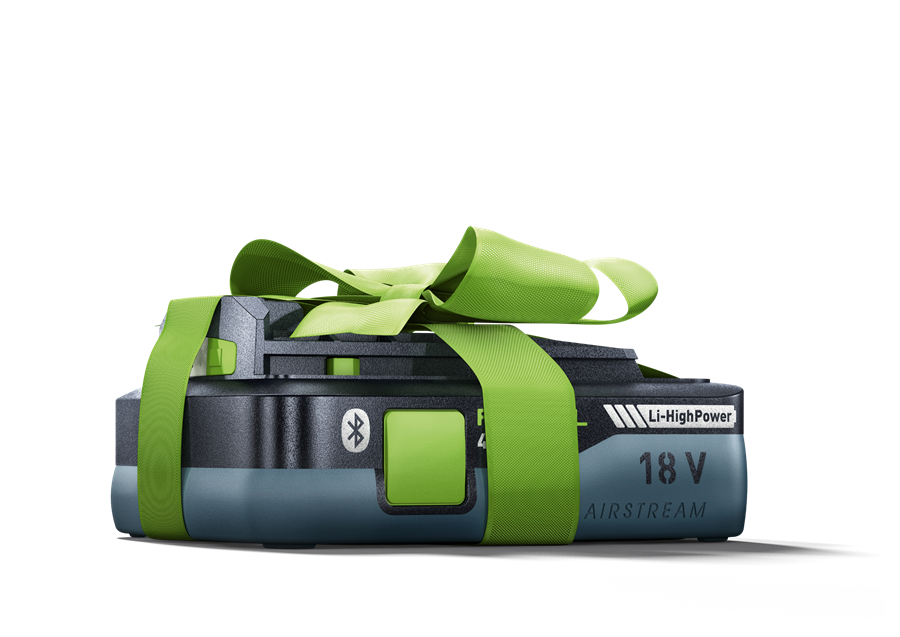 gratis batterij bij aankoop festool