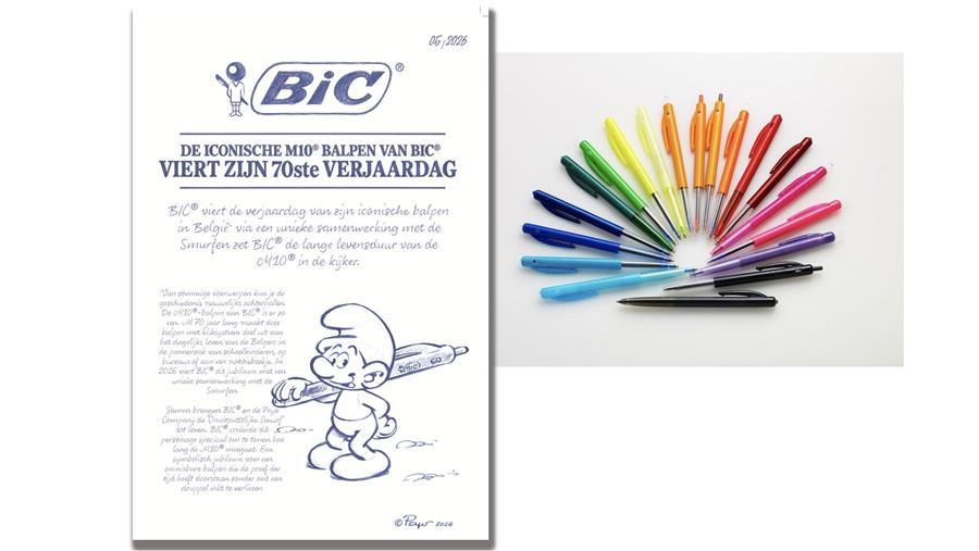 BIC viert 70ste verjaardag met smurfen