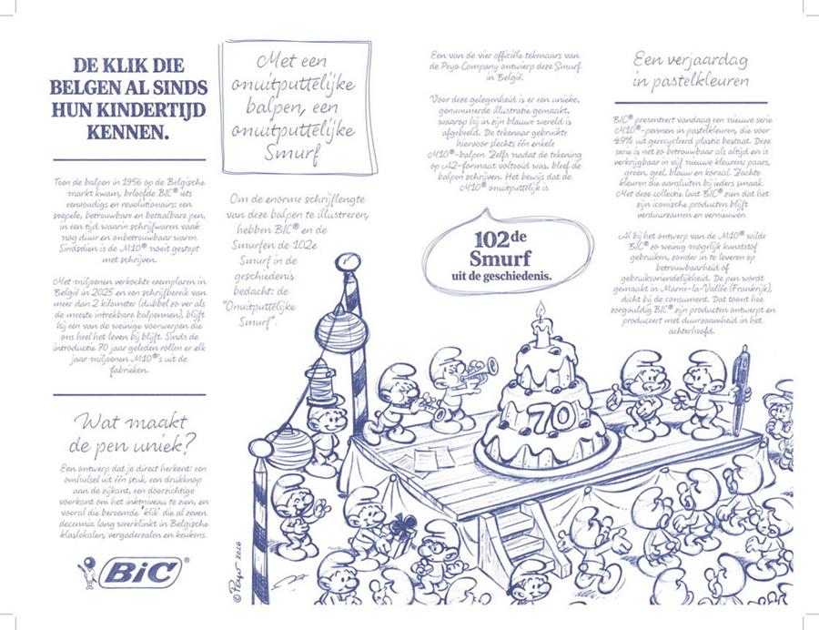 BIC viert verjaardag met smurfen