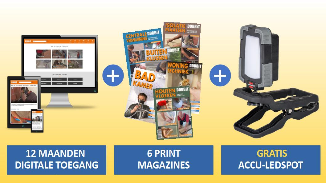 KRIJG DEZE ACCULEDSPOT GRATIS BIJ EEN ABONNEMENT Online magazine Dobbit